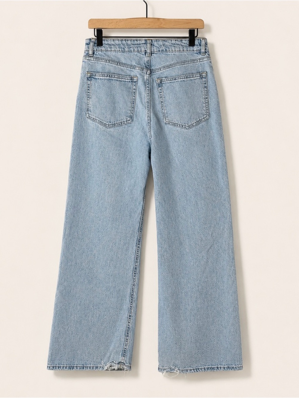 H&M Light Wash Wide Leg Jeans Women’s Size 10 High Rise Stretch Denim - Picture 4 of 8